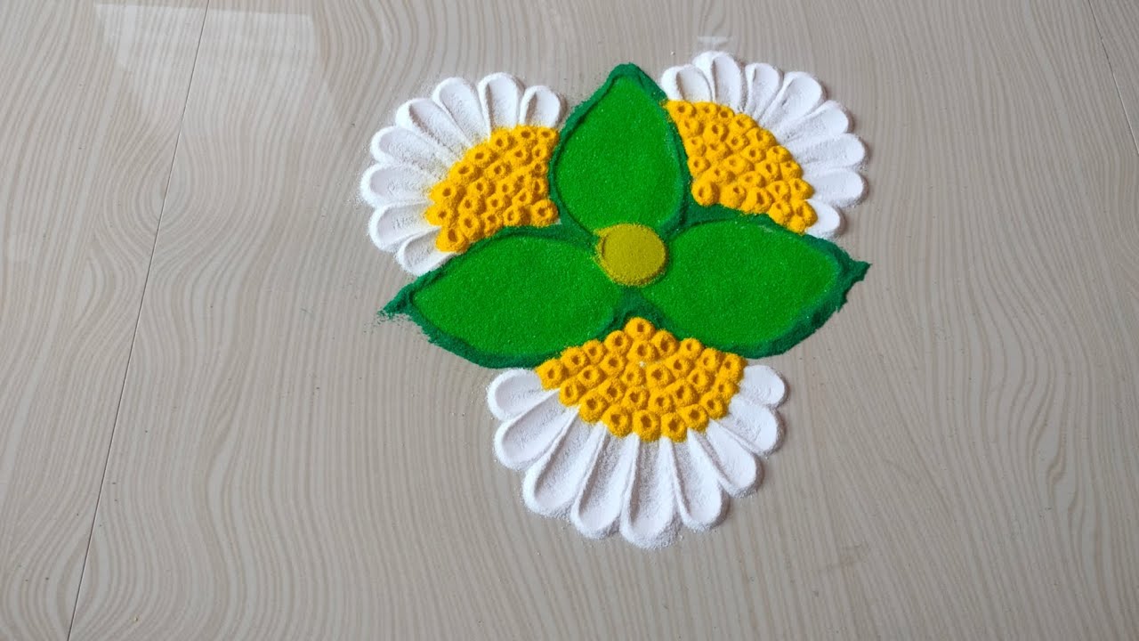 Quick and easy rangoli 🤩. #youtubevideo #easyrangoli #rangolidesigns 