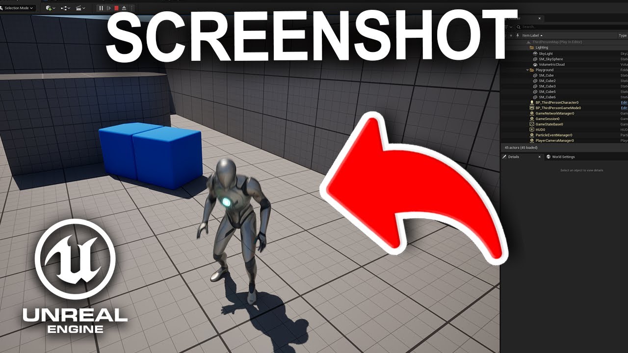 Unreal Engine 5'de Ekran Görüntüsü Nasıl Alınır