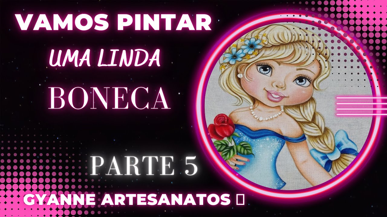 Pintando boneca com a Gy🖌️🎨 como pintar cabelo na cor loiro ❤️