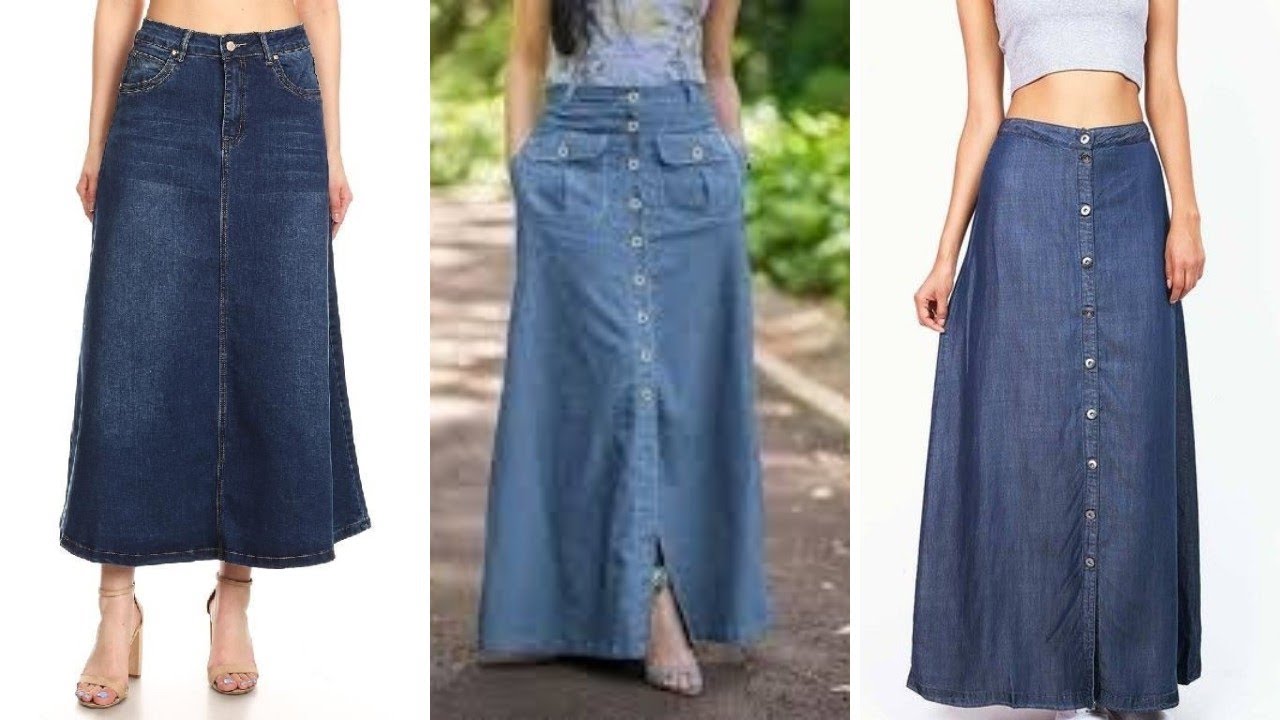 Ladies' Long Denim Skirts On-Trend