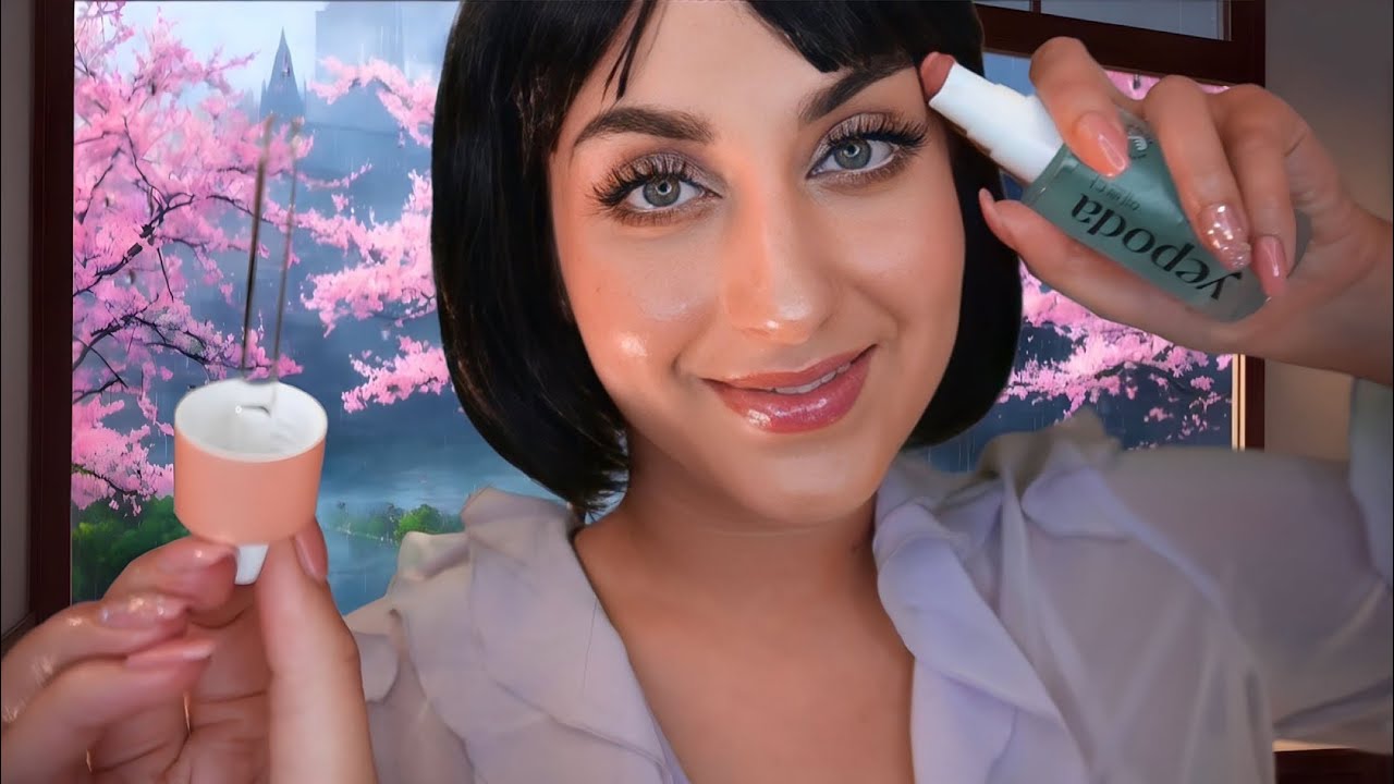 ASMR Korean Spa 🌸 K-Beauty Salon, Facial Treatment & Massage, Spa Roleplay with Rain (deutsch)
