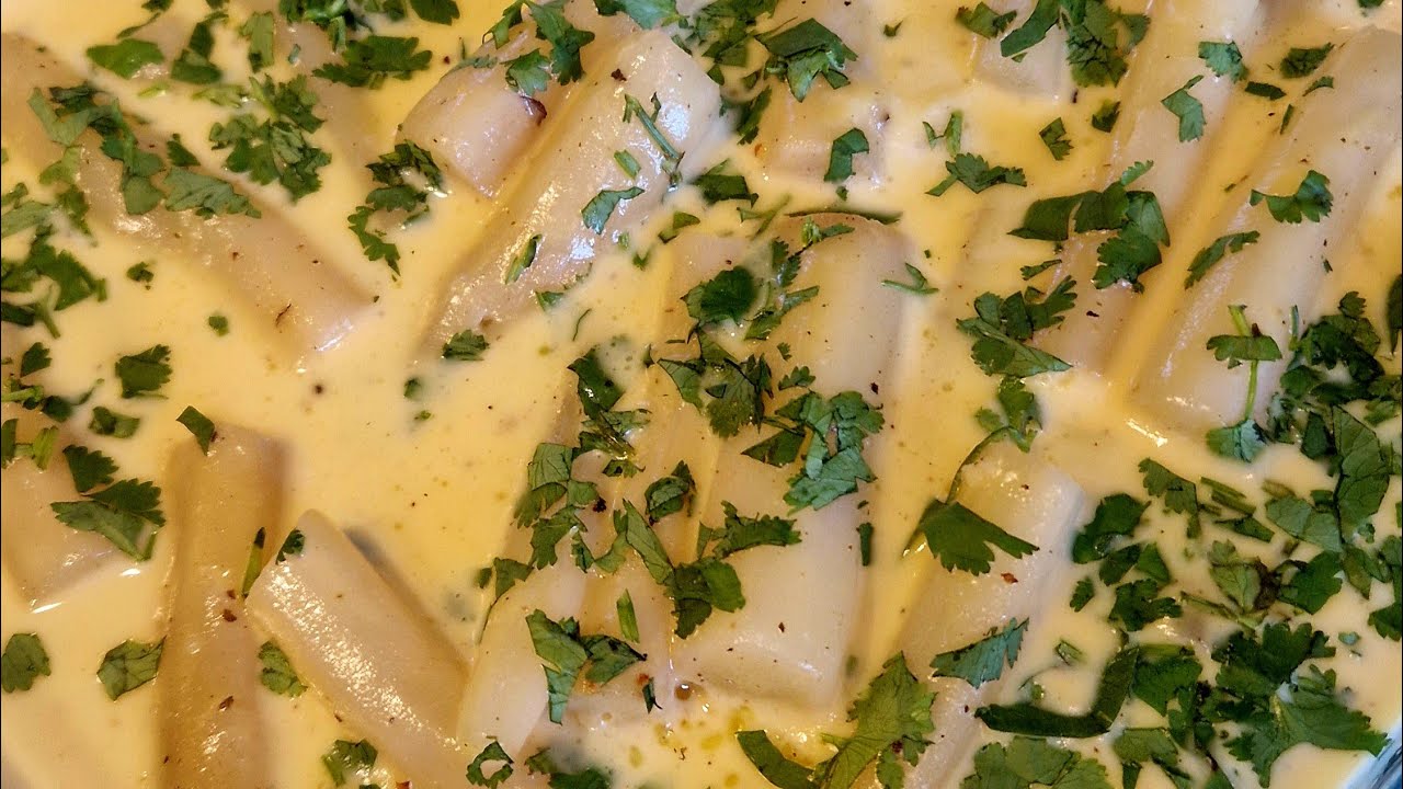 Confit Salsify with rich velvety bechamel