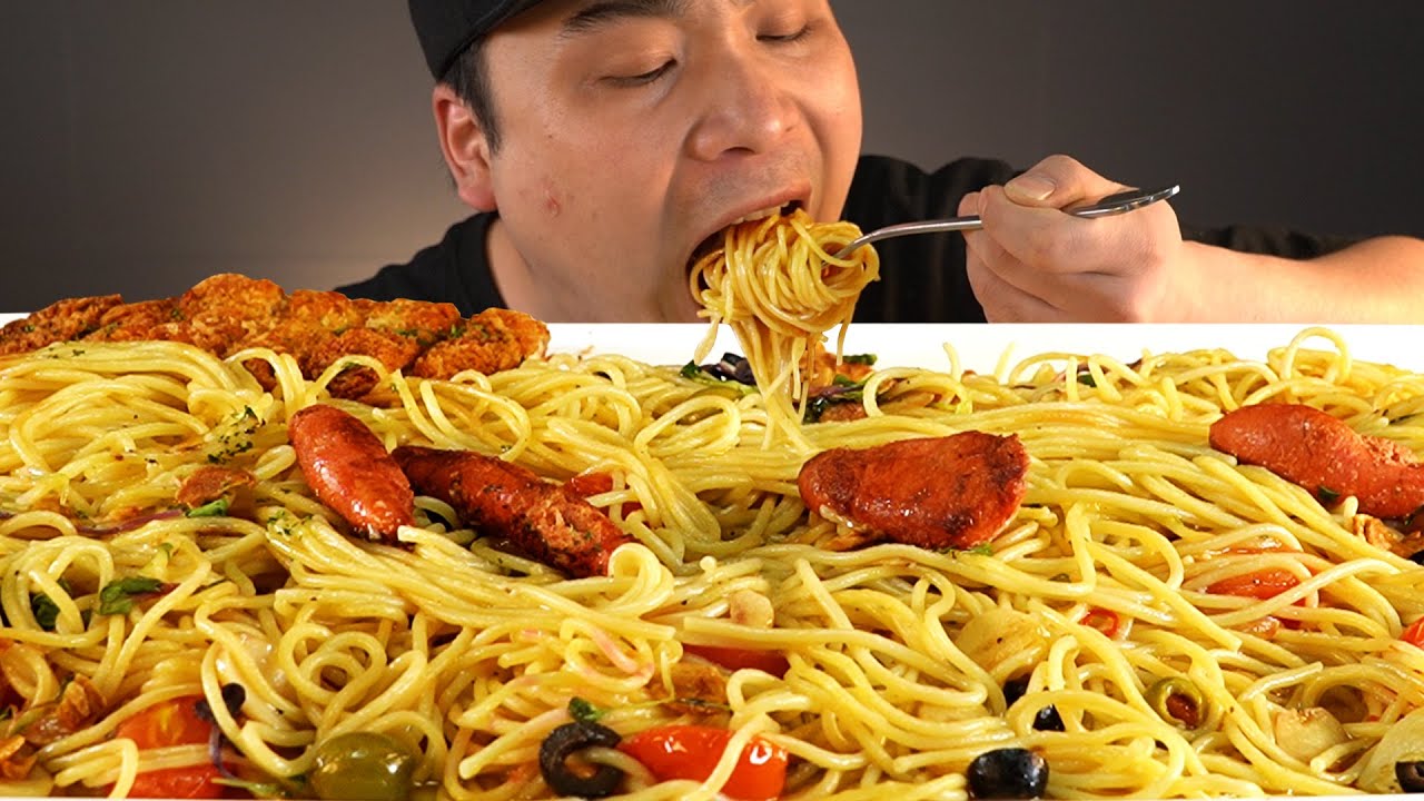 담백한 명란오일파스타 먹방~!! 리얼사운드 ASMR social eating Mukbang(Eating Show)