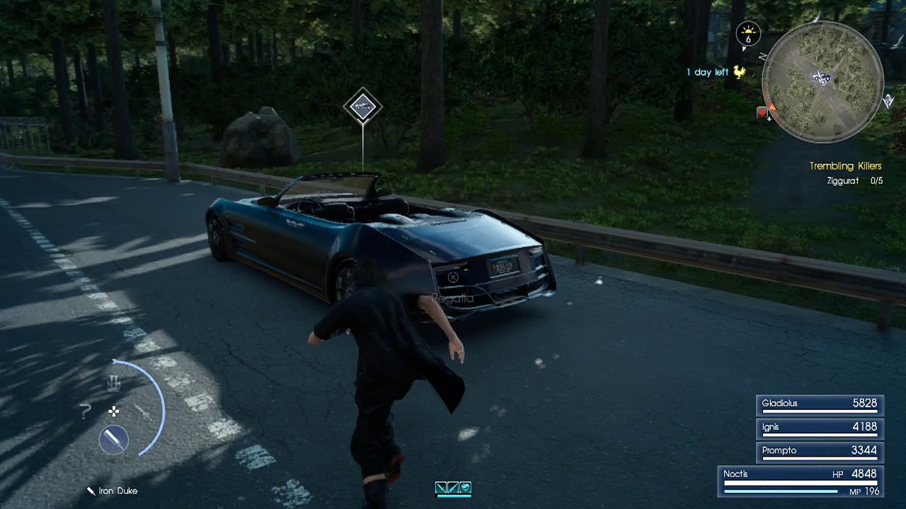 Final Fantasy 15 Buy Food Potions from Car Regalia