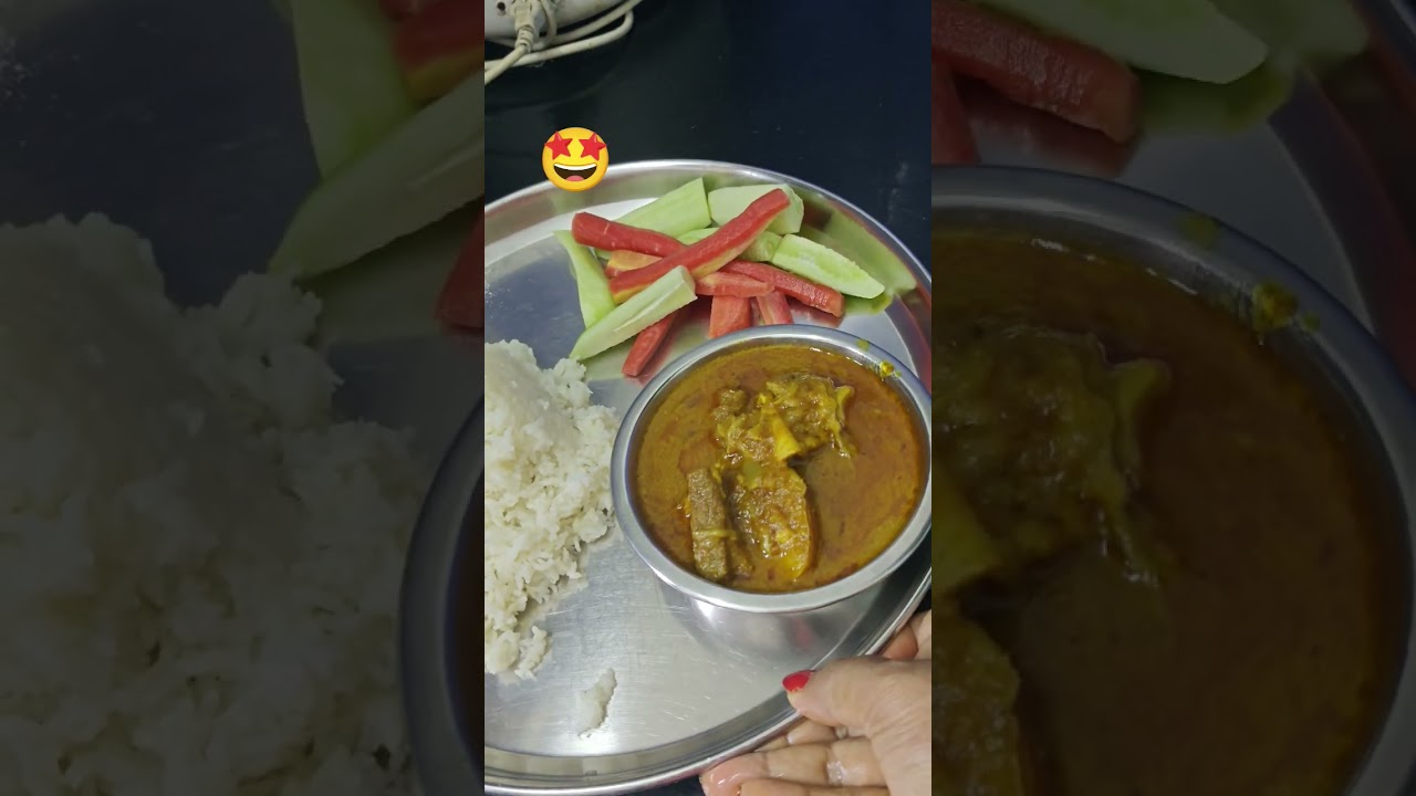 Sunday lunch Rice mutton thali #food #homecuisine #cooking #foodpassion #recipe Indian desh