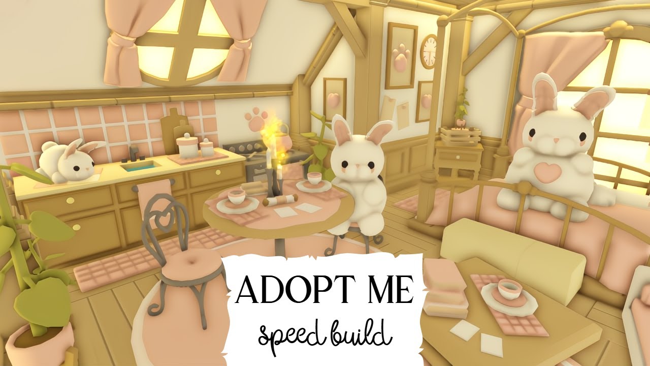 Pastel Pink Easter House Speed Build 🐇 Roblox Adopt Me!