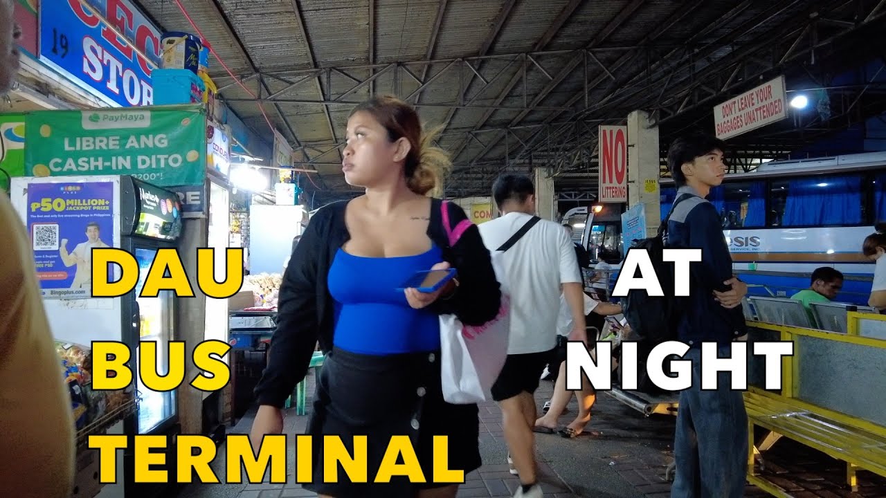 Dau Mabalacat Bus Terminal Tour After Dark in the Philippines