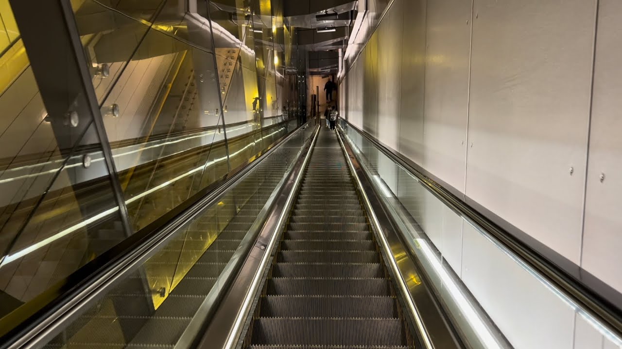 Amsterdam, Netherlands. 7x ThyssenKrupp Escalator ride at De Pijp Metro station - part 1