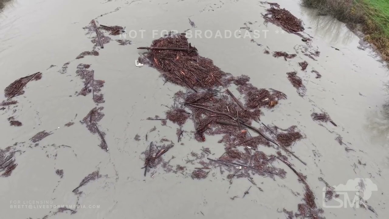 12-12-2025 Snohomish, WA  - Record Flood - Valley Filling - Drone Footage