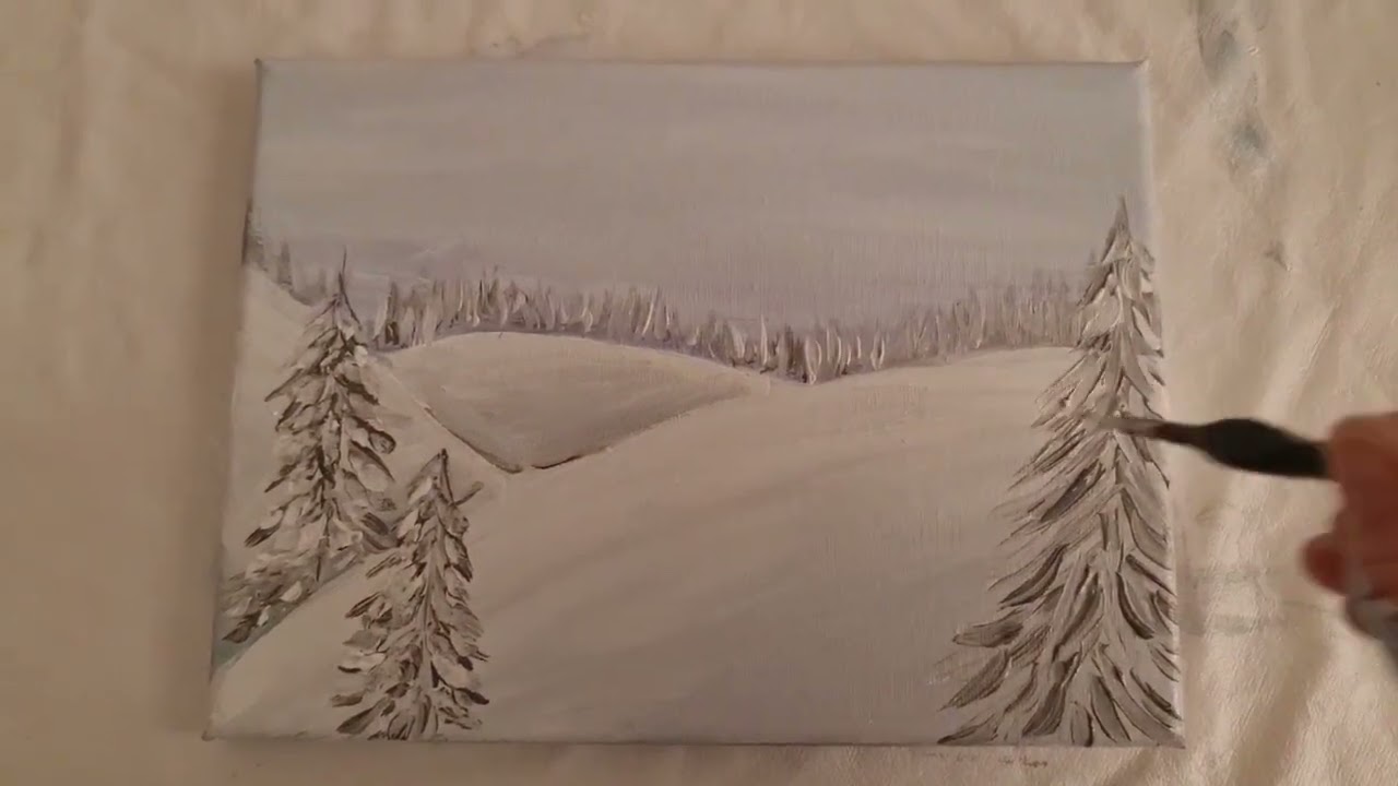 Tuto peindre la neige facilement en acrylique