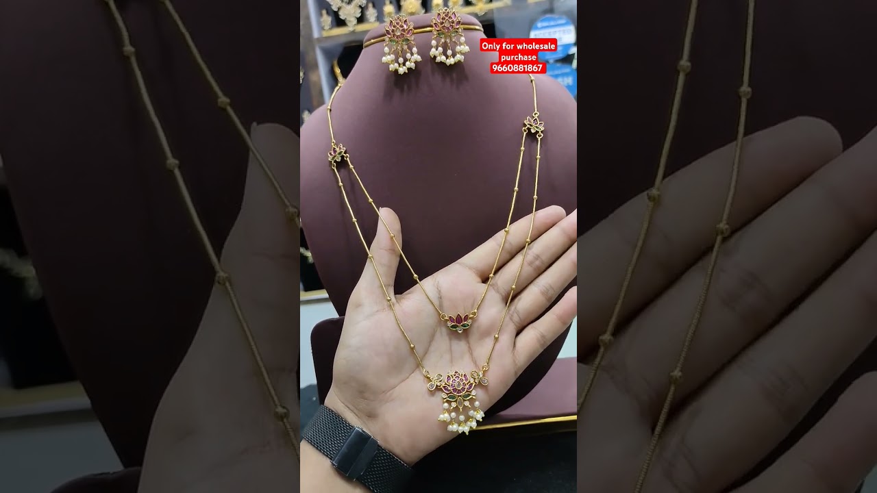 Artificial jewellery wholesale market Chennai Sowcarpet || AD stone  jewellery wholesale Sowcarpet