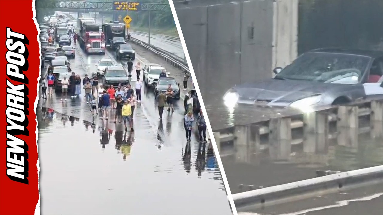 Queens Drivers STRANDED in Flooded Clearview Expressway: Rescues Underway