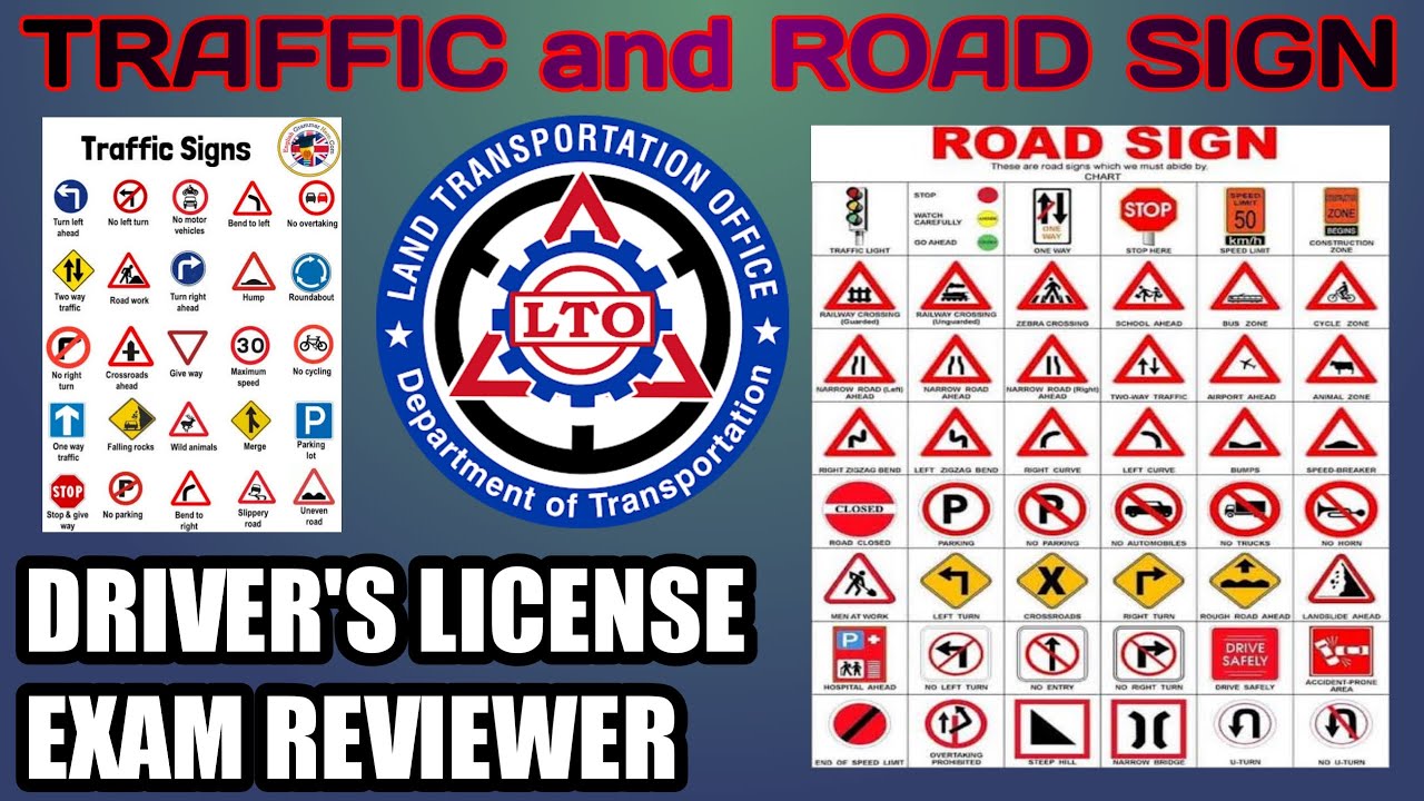 LTO TRAFFIC AND ROAD SIGN EXAM REVIEWER | KAHULUGAN NG MGA SIMBOLO SA KALSADA