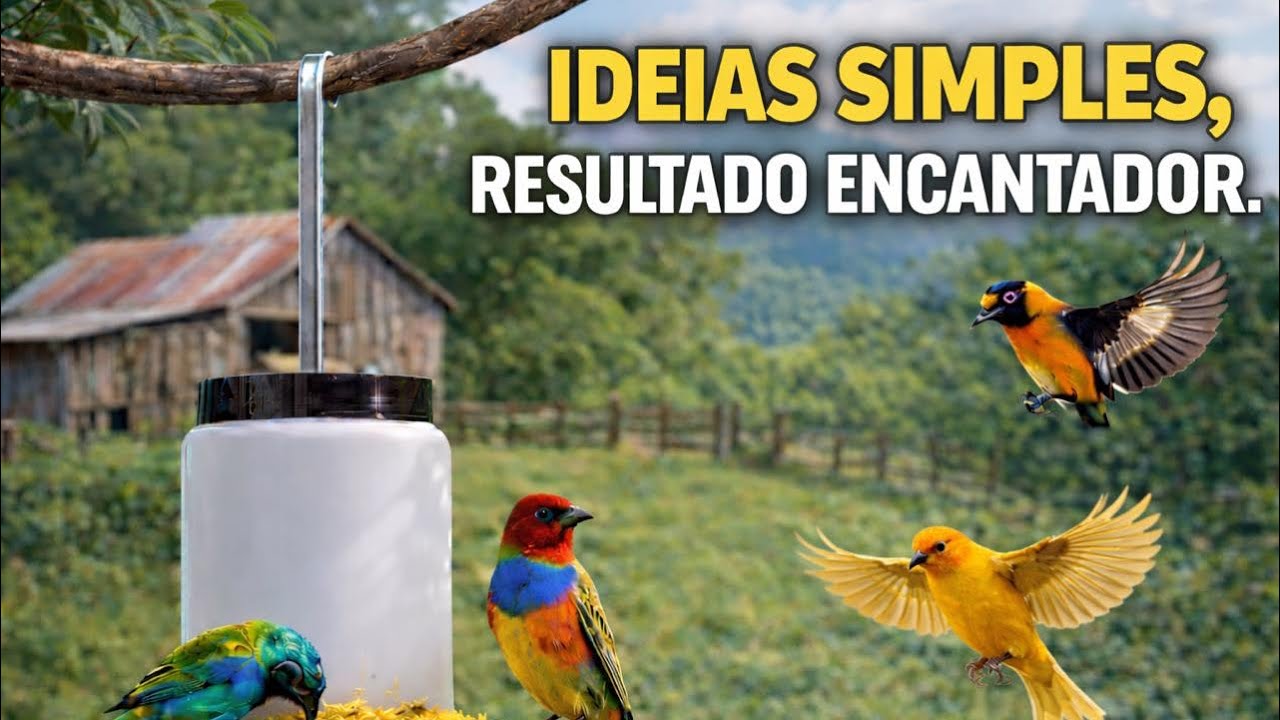 Um Paraíso no seu Quintal! Faça Em Um Minuto e Veja o Resultado. #Birds #ComedouroParaPássaros