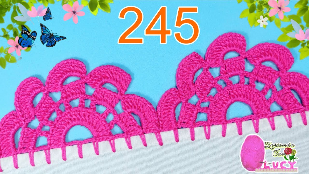 PUNTILLA 245/  Puntilla de una sola vuelta. Fácil, sencilla y bonita.