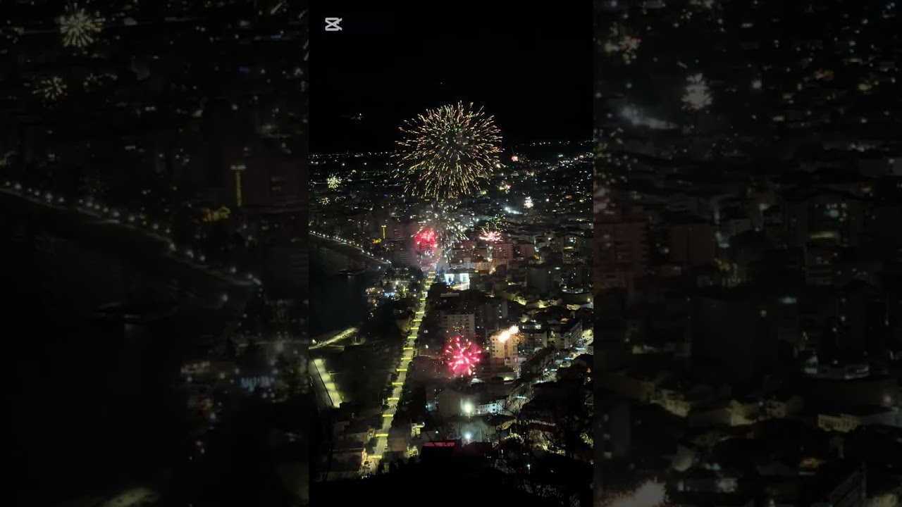 🎆 Pogradeci nga Kalaja | Nata e Ndërrimit te Viteve | Fishekzjarre mbi Qytet 
