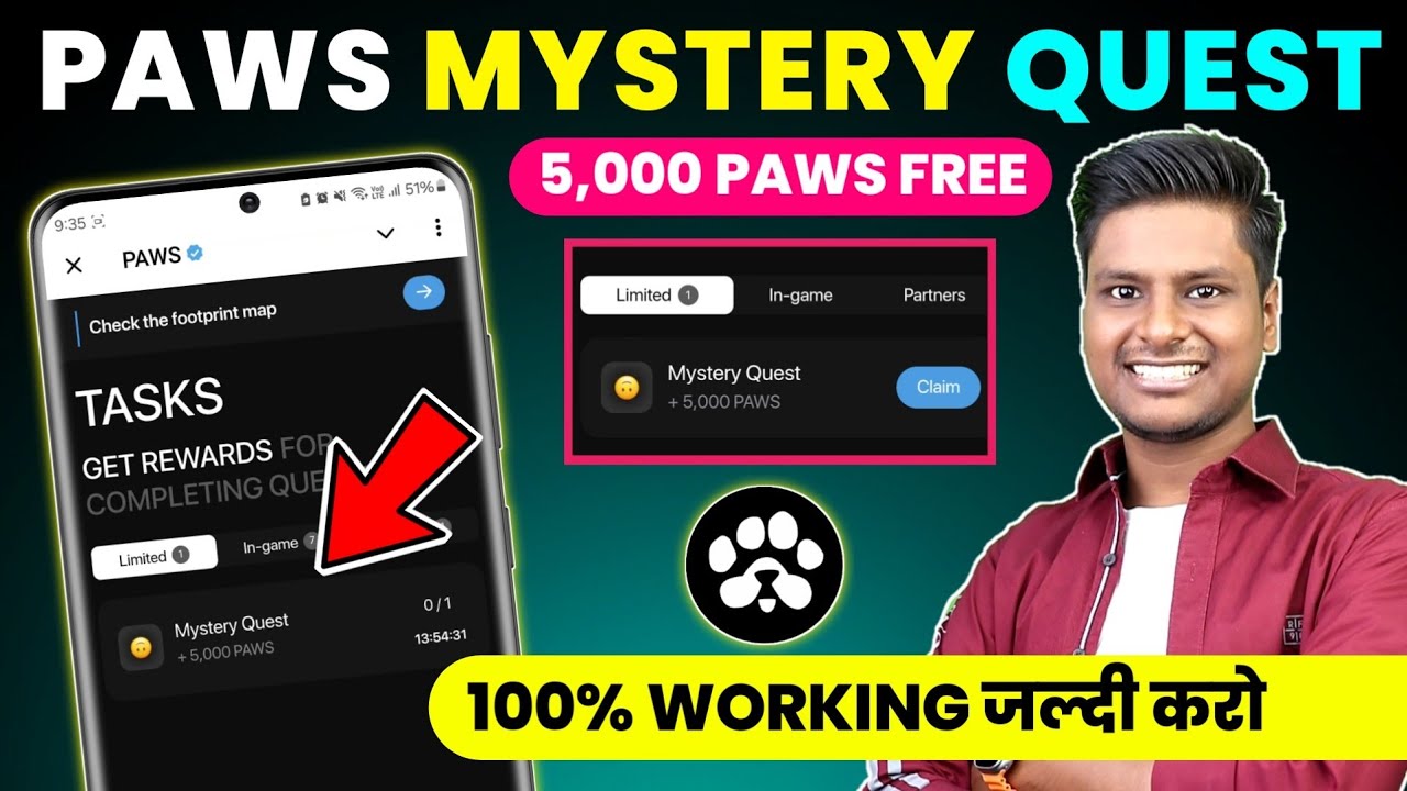 PAWS Mystery Quest Task | 5000 PAWS Mystery Quest, Paws Mystery Quest Not Working  PAWS Listing Date