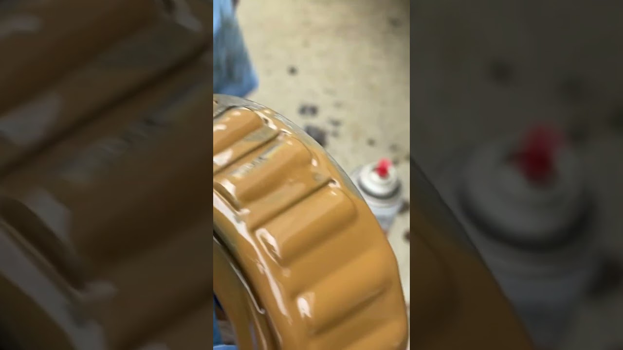 Wheel bearing rust via water contamination.