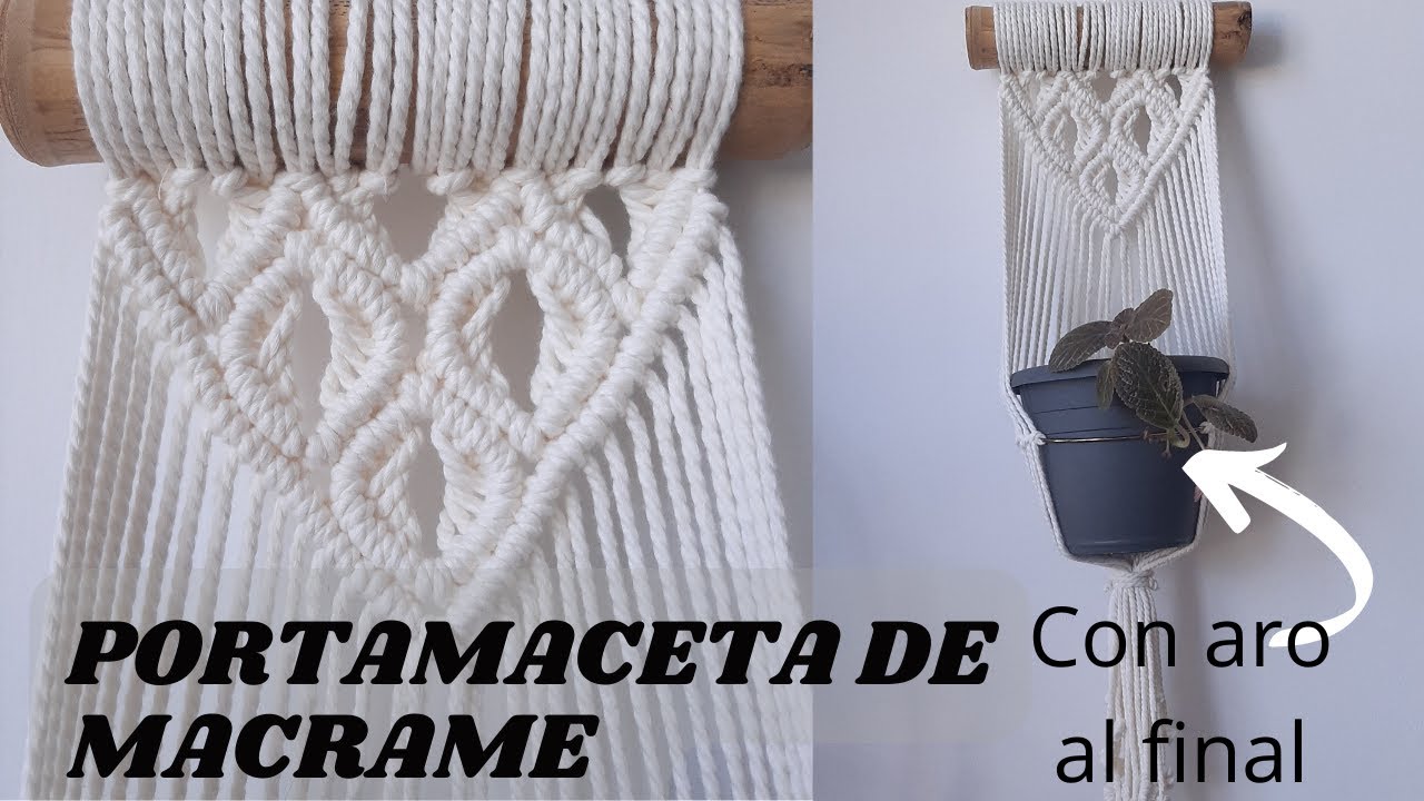👀 MIRA que FACIL es hacer &eacute;ste  PORTAMACETA para PARED con ARO de metal / plant HANGER /estiloydecor