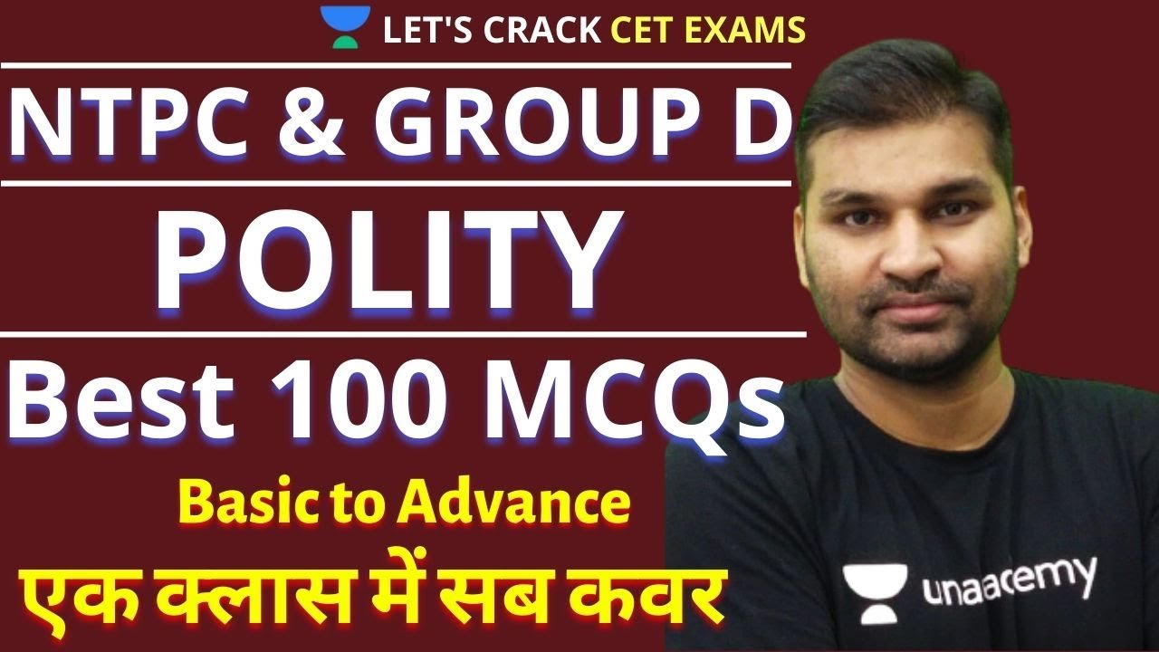 TOP 100 Polity Questions for NTPC, GROUP D & SSC | Polity Previous Years MCQ