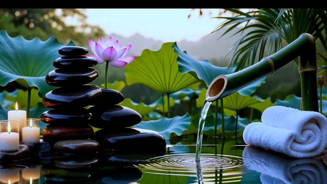 Zen Garden Serenity 🌿 Flowing Bamboo Water, Lotus, and Deep Relaxation