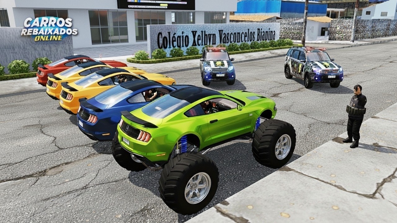 CARROS REBAIXADOS ONLINE | ROLE DOS ALUNOS DE MUSTANG MONSTER TRUCK E CHEGOU AS VT!