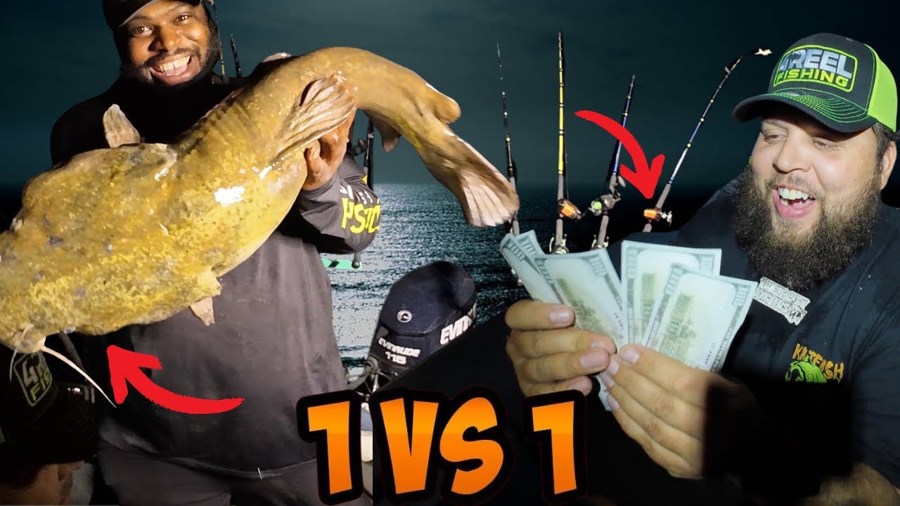 1V1 Boat fishing Challenge!!! (Fishing For Money)
