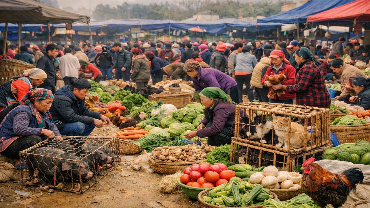 CHỢ PHIÊN BẢN LẦU ĐẦU NĂM Ở LÀO CAI - MỘC MẠC, GIẢN DỊ, ĐỒ NGON, ĐỒ SẠCH NGẬP TRÀN RẤT ĐẶC BIỆT