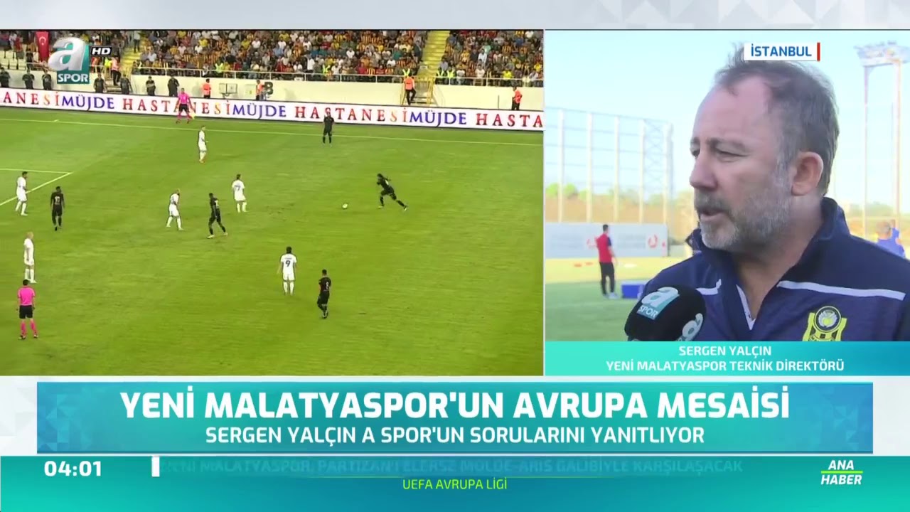 YENİ MALATYA SPOR'UN AVRUPA MESAİSİ - SERGEN YALÇIN A SPOR'UN SORULARINI YANITLIYOR