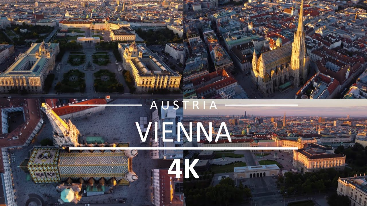 Vienna Austria 4K UHD Drone - City center