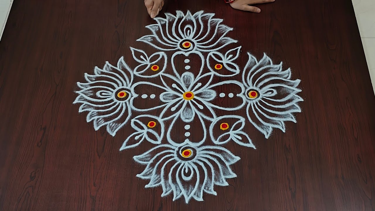 Vasantha panchami special rangoli🌹|Vasantha panchami muggulu|easy pandaga muggulu #Rang Kaa Rangoli