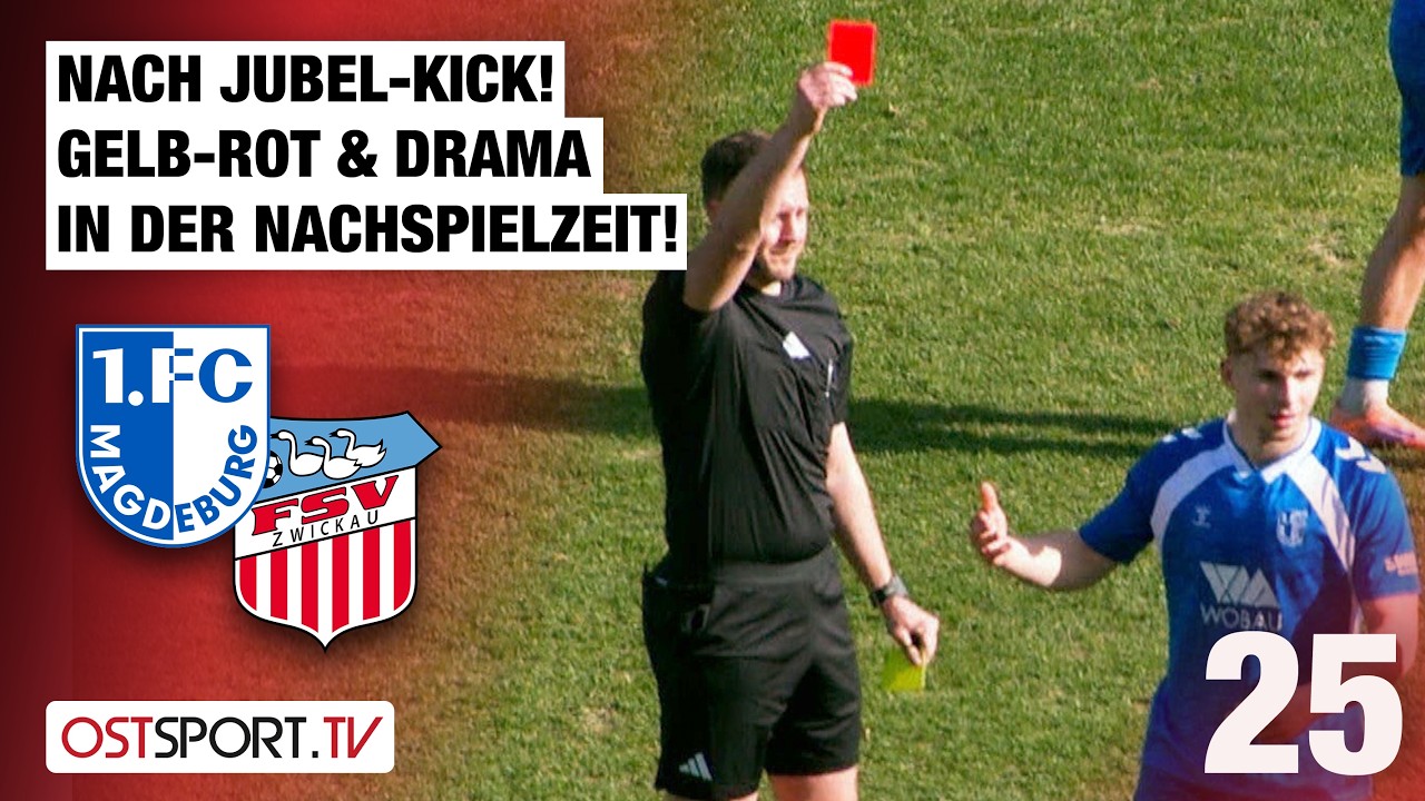 Nach Jubel-Kick! Gelb-Rot & Drama-Nachspielzeit: 1.FC Magdeburg II - Zwickau | Regionalliga Nordost