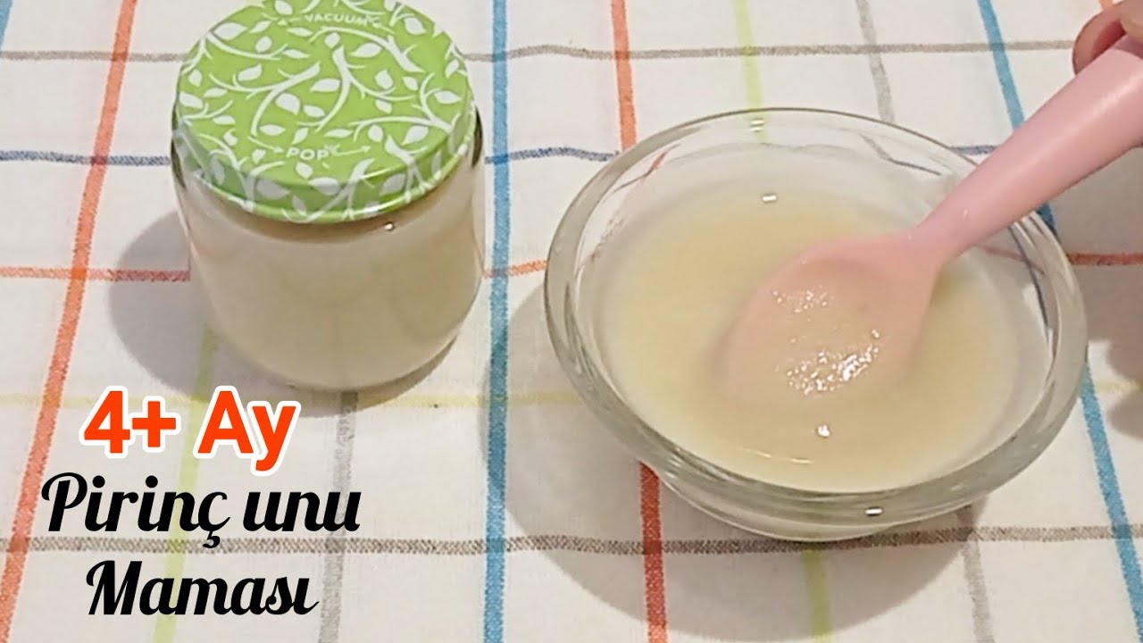 4 Aylık Kilo Aldıran Pirinç Unu Bebek Maması | Elmalı kavanoz Mama | 4 Ay ek gıda tarifleri