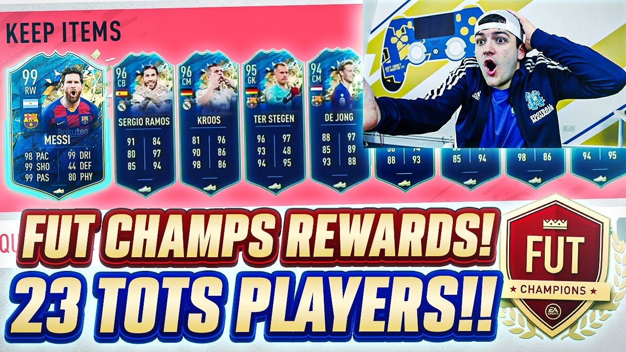 ICON!! MY UNBELIEVABLE FUT CHAMPIONS REWARDS! 23 TOTS IN ONE PACK OPENING!! Fifa 20 Ultimate Team!!