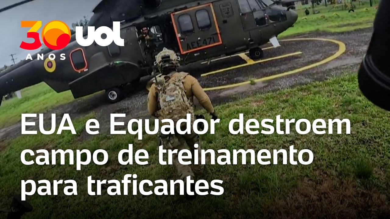Exército dos EUA e do Equador destroem campo de treinamento para traficantes; veja vídeo
