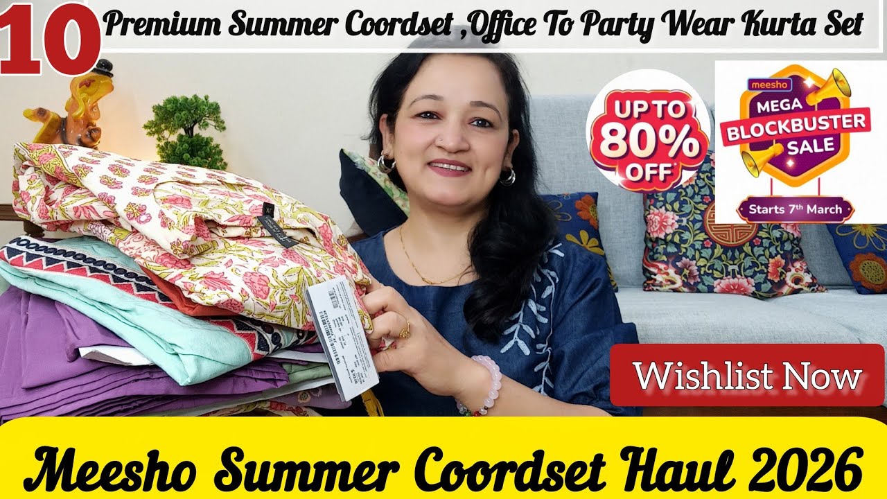 Meesho Summer Kurta Set & Coordset Haul 2026 ||10 Affordable Office to Party Wear Kurta Set Review 🌸