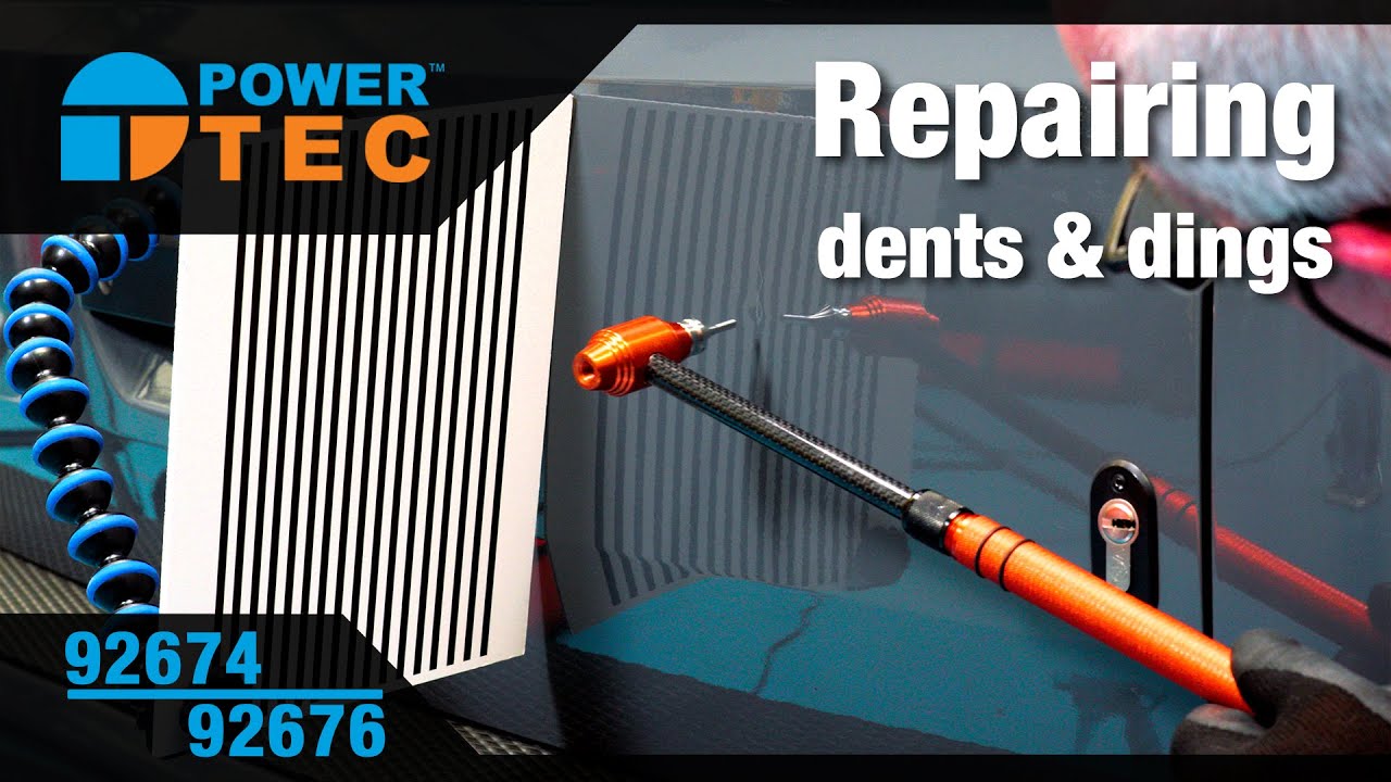 Repairing a ding on a car panel | PDR Dent Puller Kit by Power-TEC | Part No. 92676 |