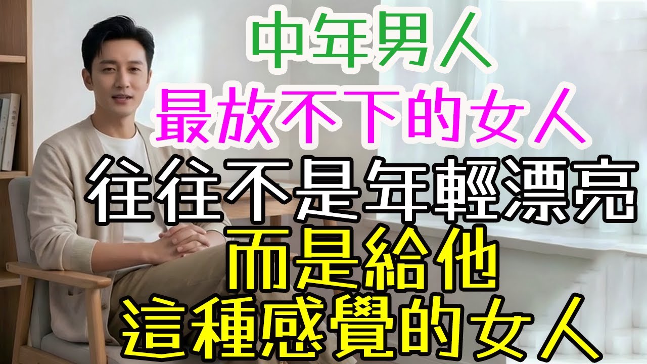 中年男人最放不下的女人，往往不是年輕漂亮，而是給他這種感覺的女人。#中年男人 #女人 #感覺 #零壓感 #懂事感 #不可控感 #生命力 #鬆弛 #歸屬感 #零壓力 #不評判 #接納 #控制欲 #