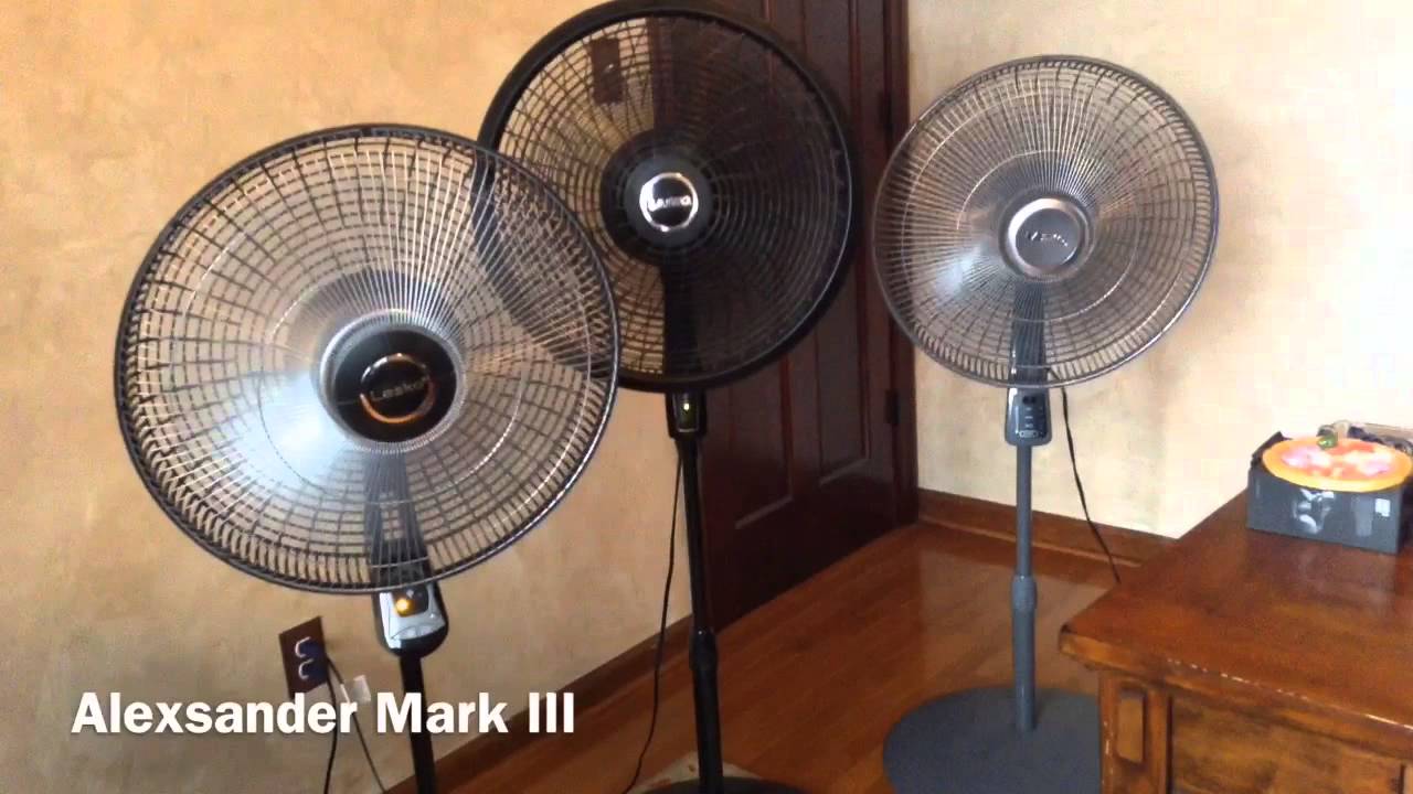 The 3 Lasko stand fans in my house.