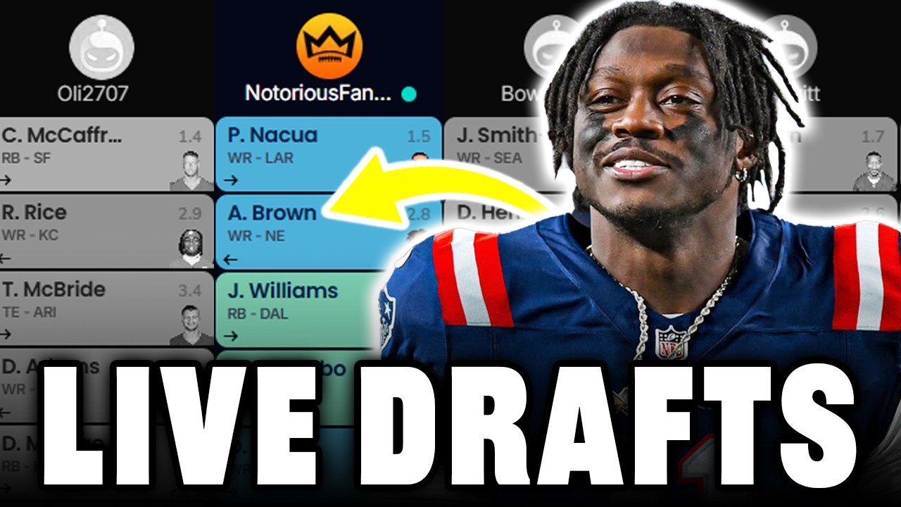 LIVE Fantasy Football Drafts 2026 (Training Camp Updates)