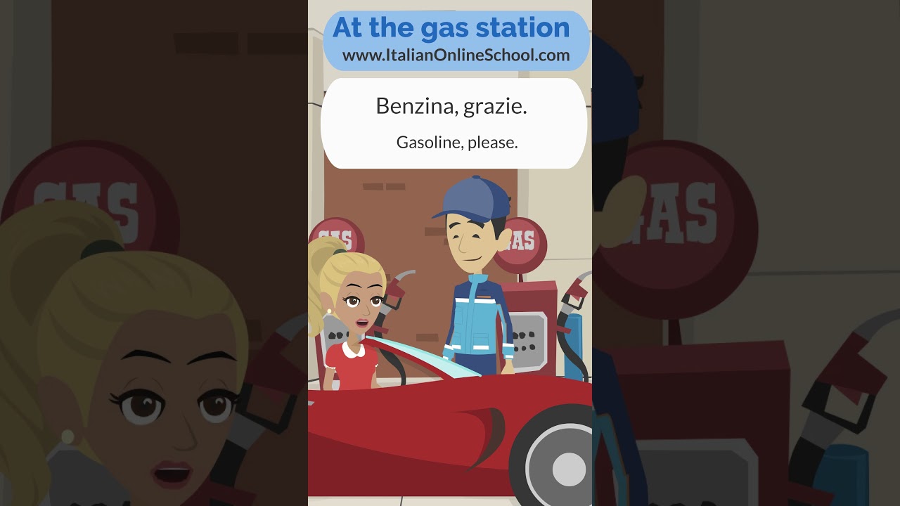 At the gas station Dialogue in Italian ⛽ #learnitalian