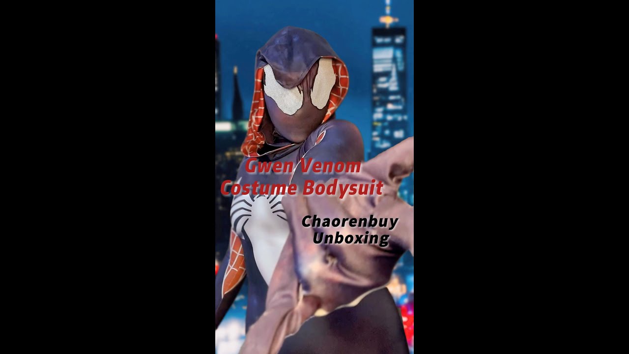 Chaorenbuy Unboxing: Venom Spider Gwen Costume Cosplay Review