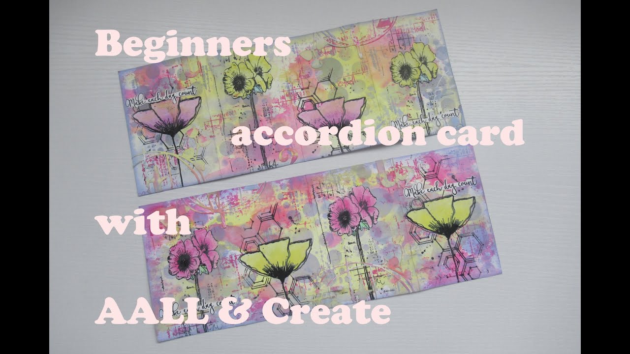 ⭐BEGGINERS Accordion card with AALL & Create stamps by Tracy Evans ⭐ 