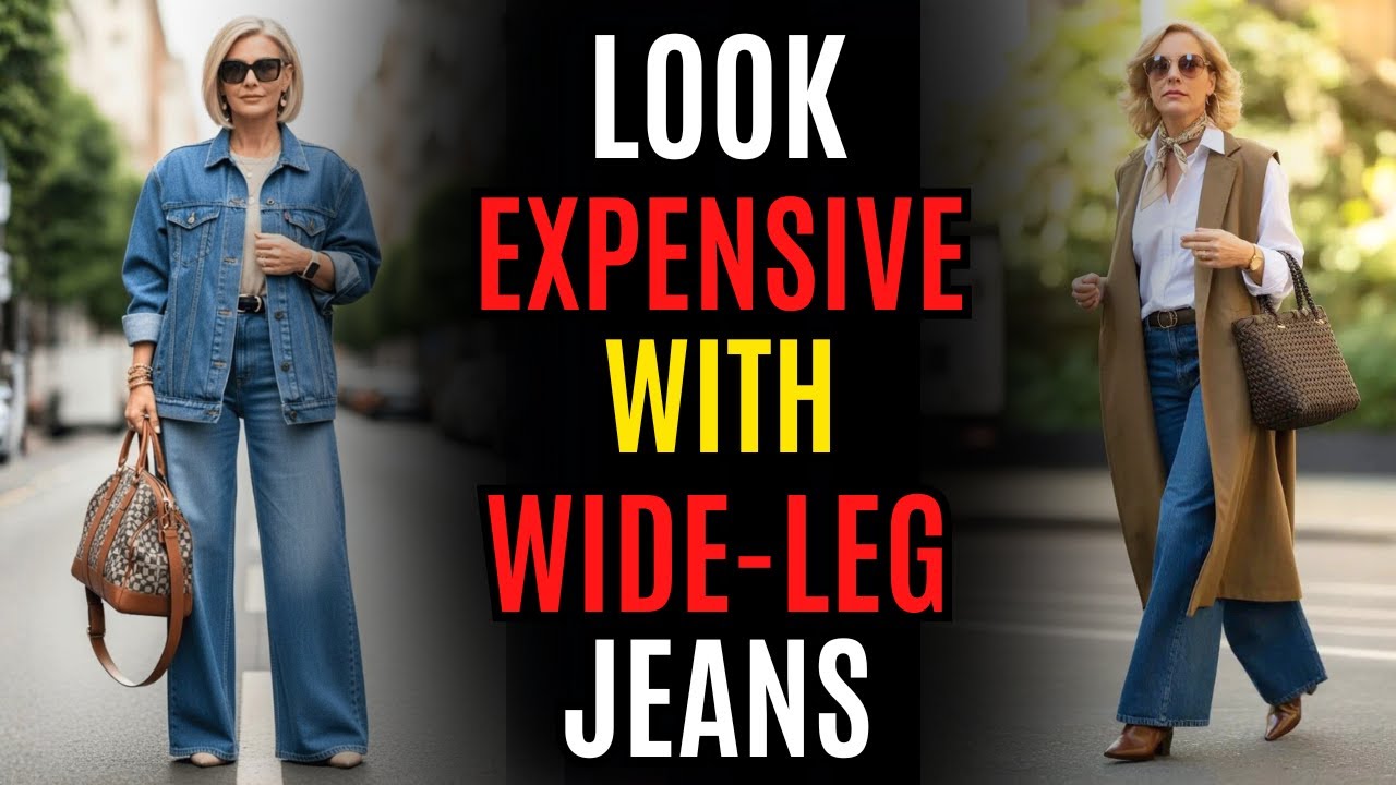 7 GENIUS Wide-Leg Jeans Styling Hacks to Look 10x More EXPENSIVE After 60 | Aging Tips