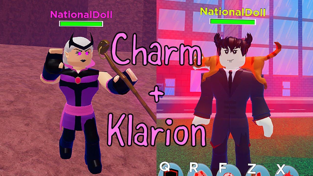 Charmcaster + klarion gameplay. Heroes online world roblox