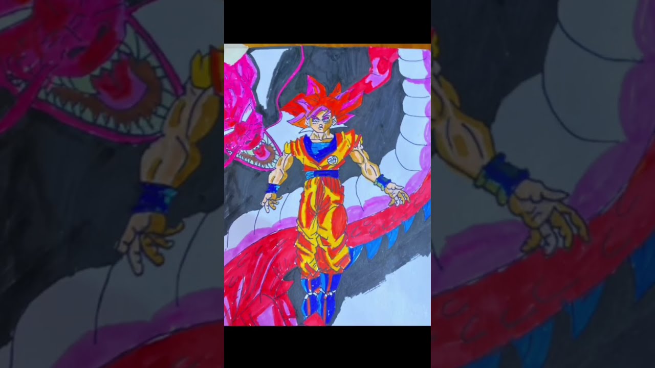 GOKU DRAWING COLOURING 
