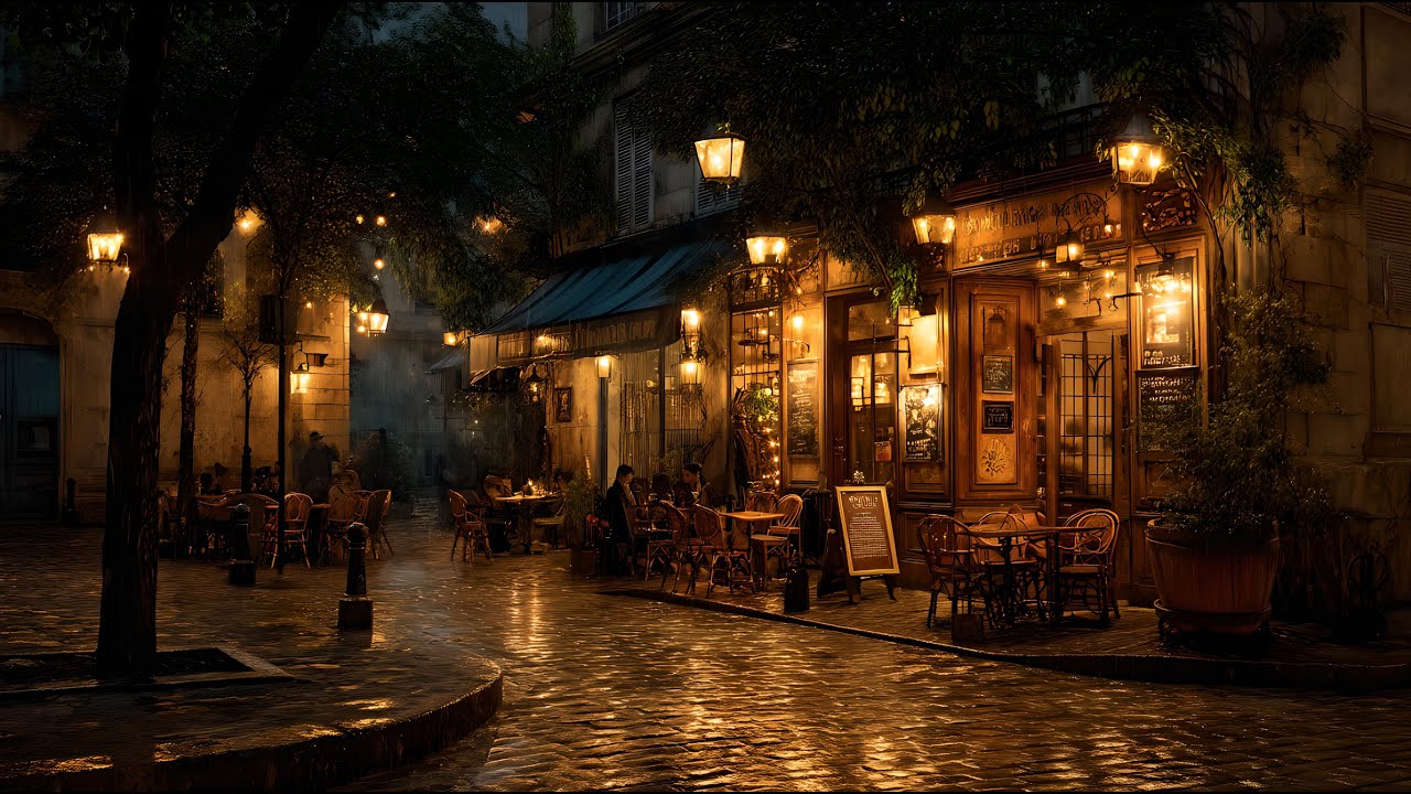 Evening Café Ambiance | Cozy French Chanson Pop