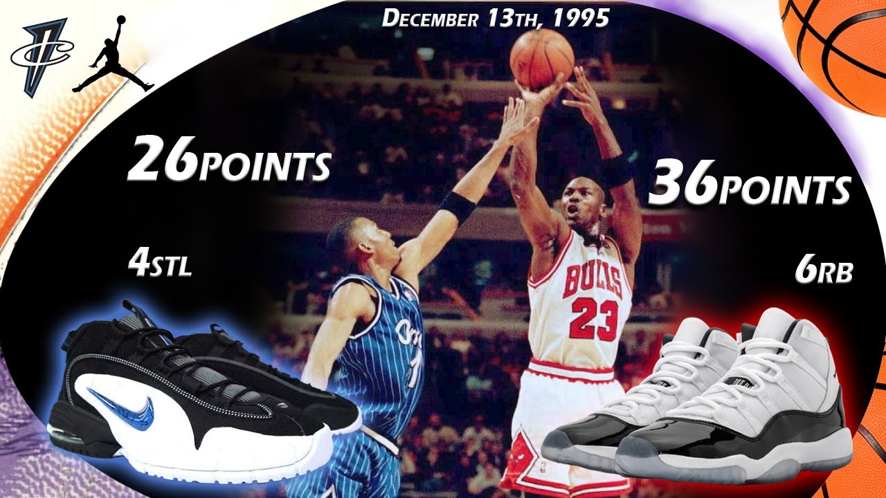 Penny Hardaway VS Michael Jordan Face-off December 13th 1995