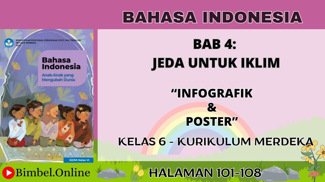 Bahasa Indonesia Bab 4  - Infografik dan Poster | Kelas 6 Halaman 101-108 ~ Kunci Jawaban