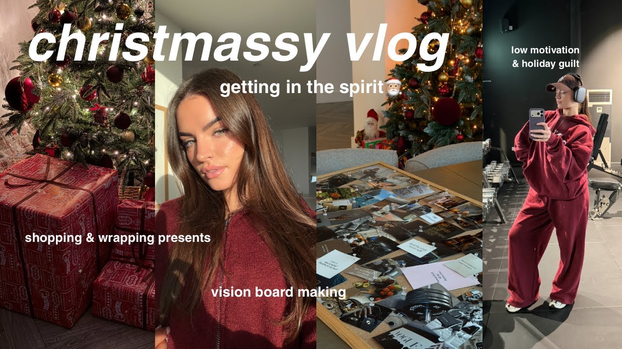 GETTING IN THE CHRISTMAS SPIRIT🎅🏼| vision board making, low motivation & holiday guilt, Xmas prep! 